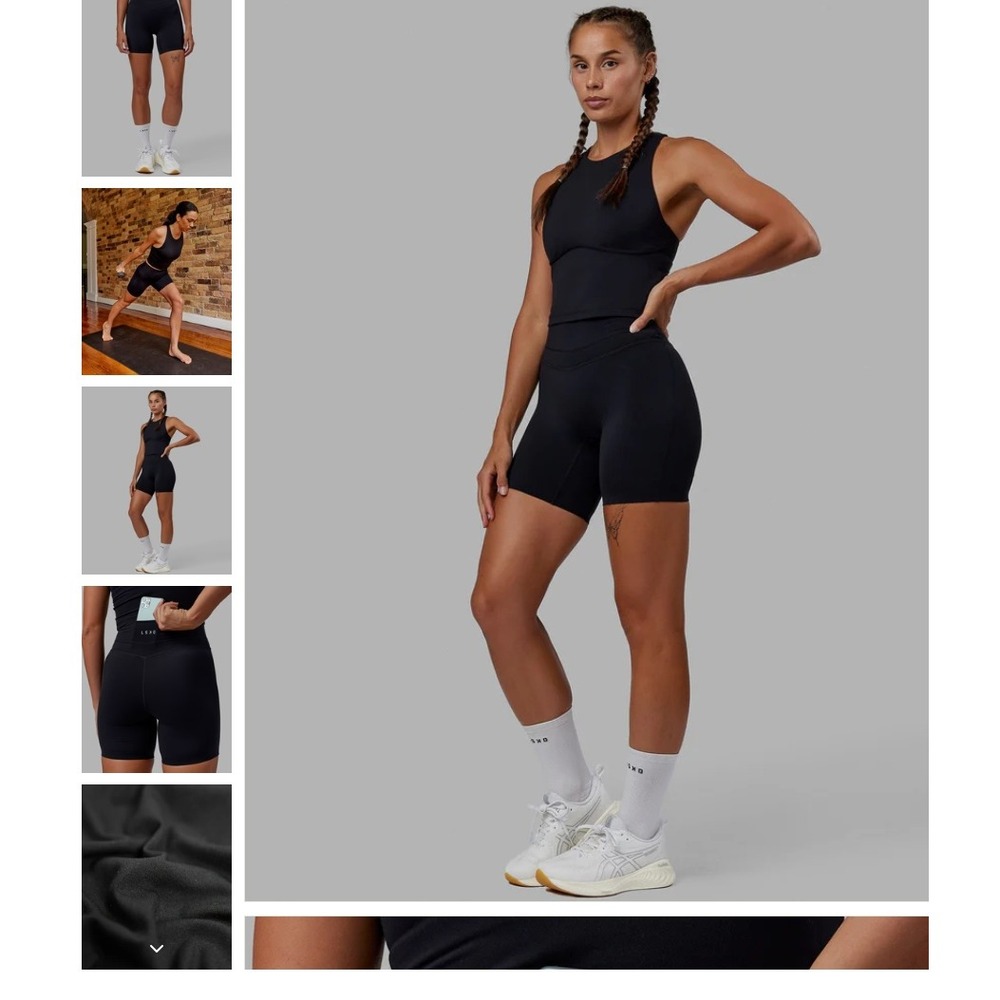 LSKD Enhance‎ Mid Short Tights Black XS Ultra High Rise 6 Inch Short NEW NWT